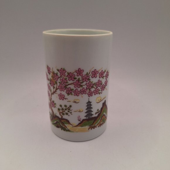 ANDRE RICHARD PORCELAIN VASE CHERRY BLOSSOM 4.25" - Picture 1 of 8